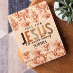 Fall For Jesus He Never Leaves | Personalized Leather Cover Notebook