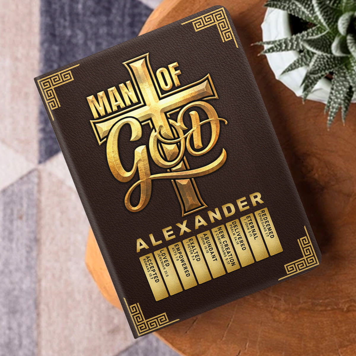 Man Of God | Personalized Leather Cover Notebook