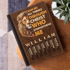 I Can Do All Things Through Christ | Personalized Leather Cover Notebook