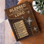 Blessed Is The Man Who Trusts In The Lord | Personalized Leather Cover Notebook