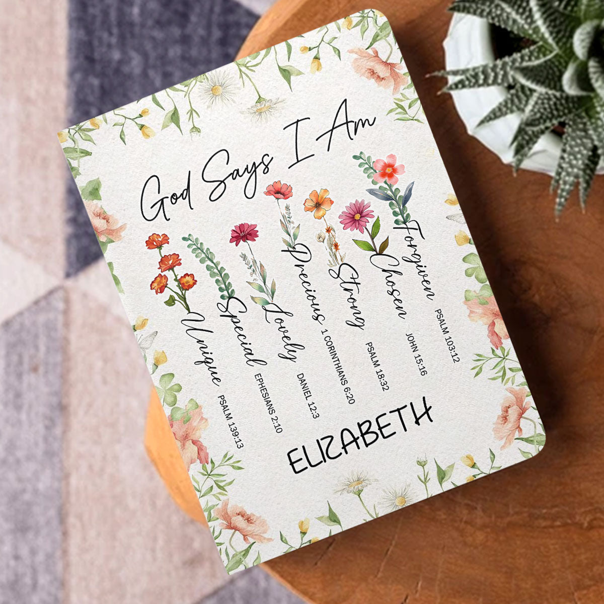 God Says I Am | Personalized Leather Cover Notebook