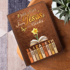 Just A Girl Who Loves Jesus And Books  | Personalized Leather Cover Notebook
