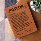 Pastor Gift | Personalized Leather Cover Notebook
