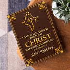 I Can Do All Things Through Christ | Personalized Leather Cover Notebook