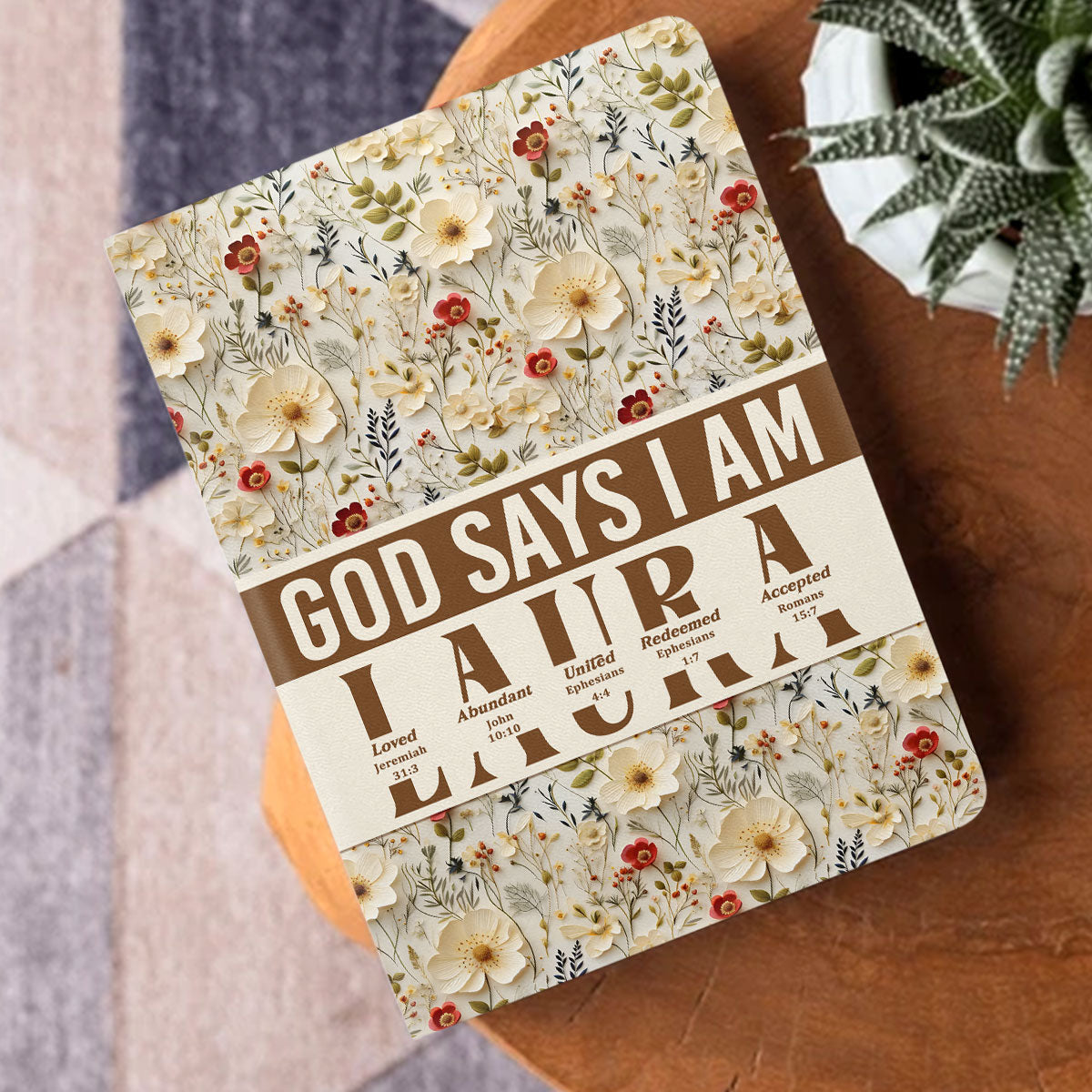God Says I Am | Personalized Leather Cover Notebook