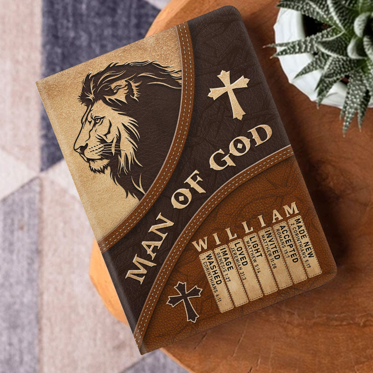 Man Of God | Personalized Leather Cover Notebook