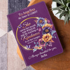 She Opens Her Mouth With Wisdom | Personalized Leather Cover Notebook