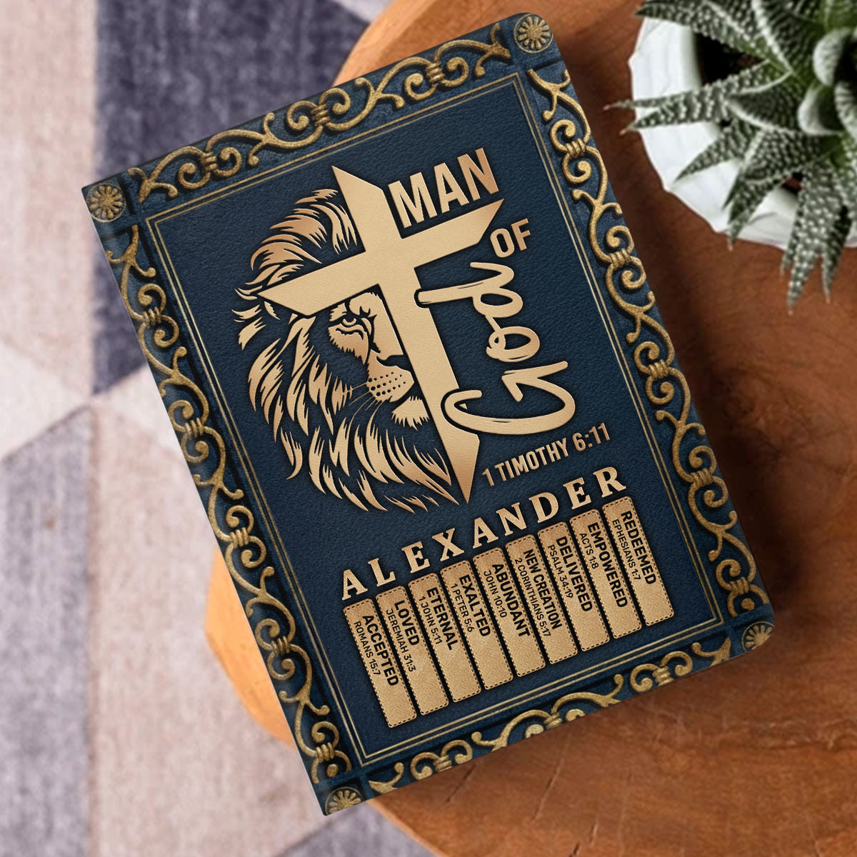 Man Of God | Personalized Leather Cover Notebook