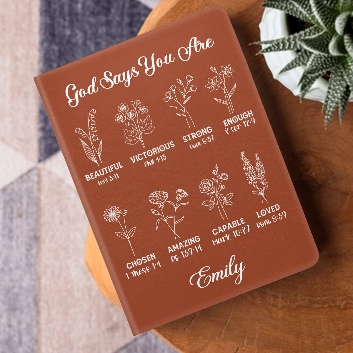 God Says You Are | Personalized Leather Cover Notebook