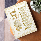 God Says You Are | Personalized Leather Cover Notebook