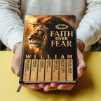 Faith Over Fear | Personalized Leather Cover Notebook