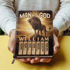 Man Of God | Personalized Leather Cover Notebook