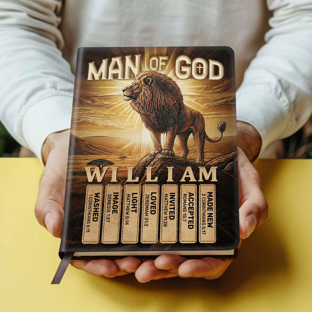 Man Of God | Personalized Leather Cover Notebook