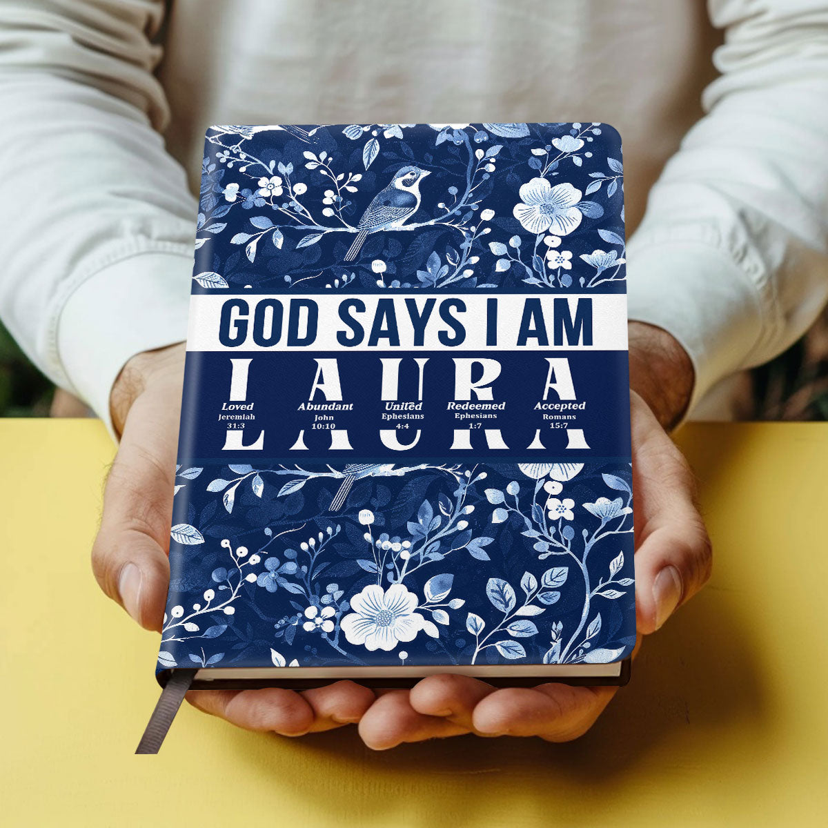 God Says I Am | Personalized Leather Cover Notebook