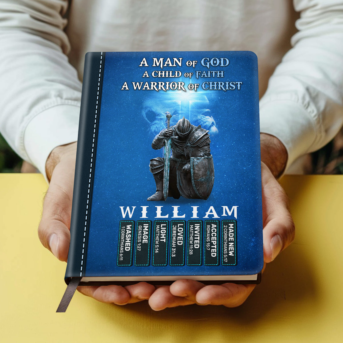A Man Of God | Personalized Leather Cover Notebook