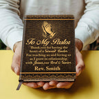 Thank You Pastor | Personalized Leather Cover Notebook