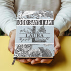 God Says I Am | Personalized Leather Cover Notebook