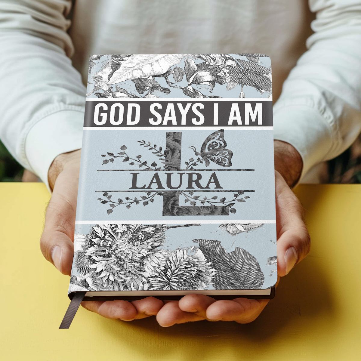God Says I Am | Personalized Leather Cover Notebook