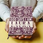 God Says I Am | Personalized Leather Cover Notebook
