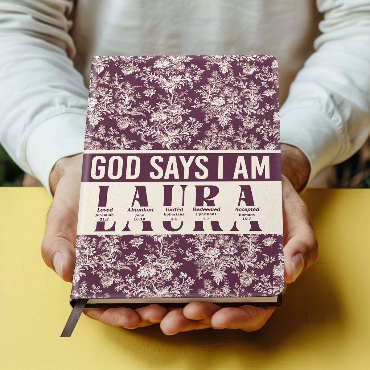 God Says I Am | Personalized Leather Cover Notebook