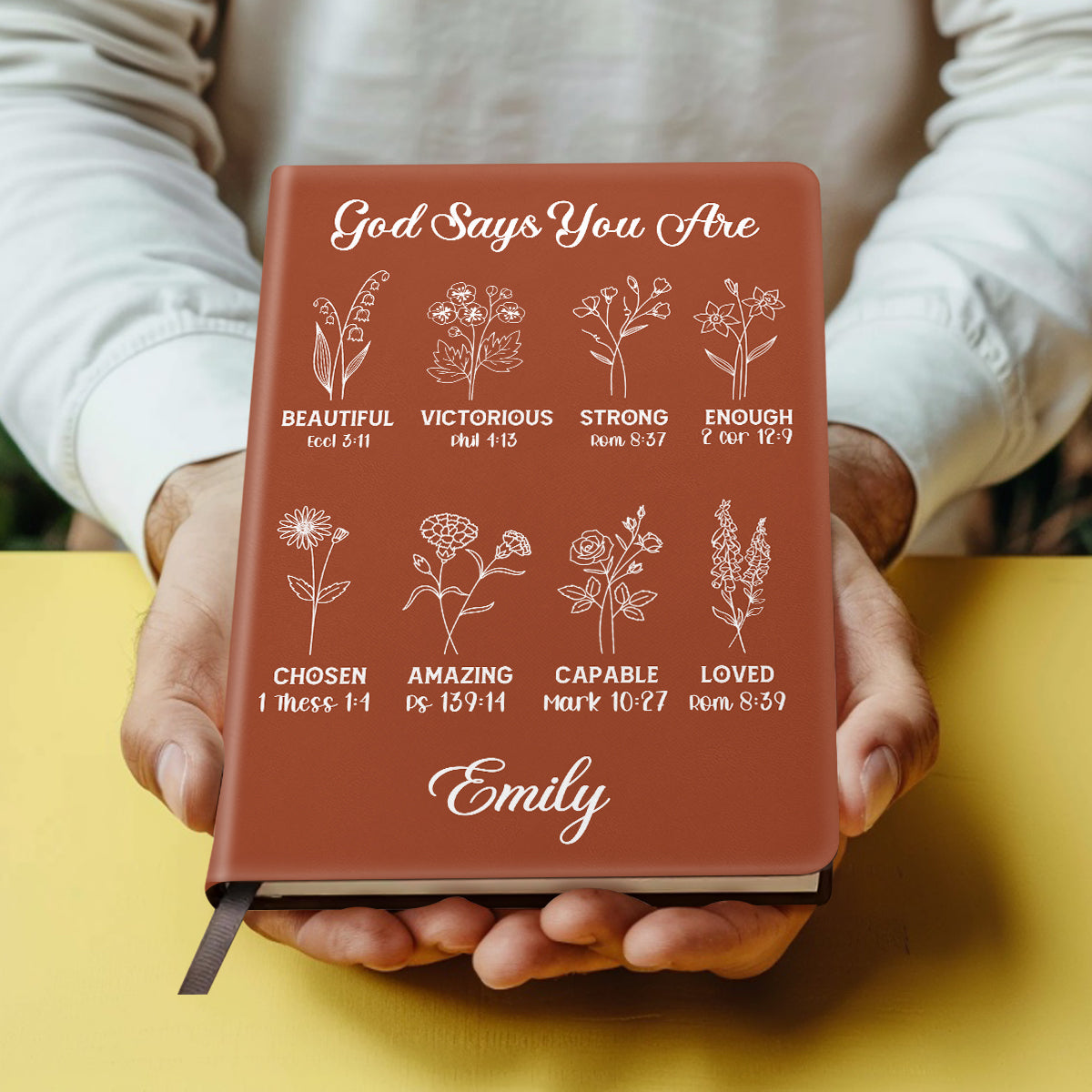 God Says You Are | Personalized Leather Cover Notebook