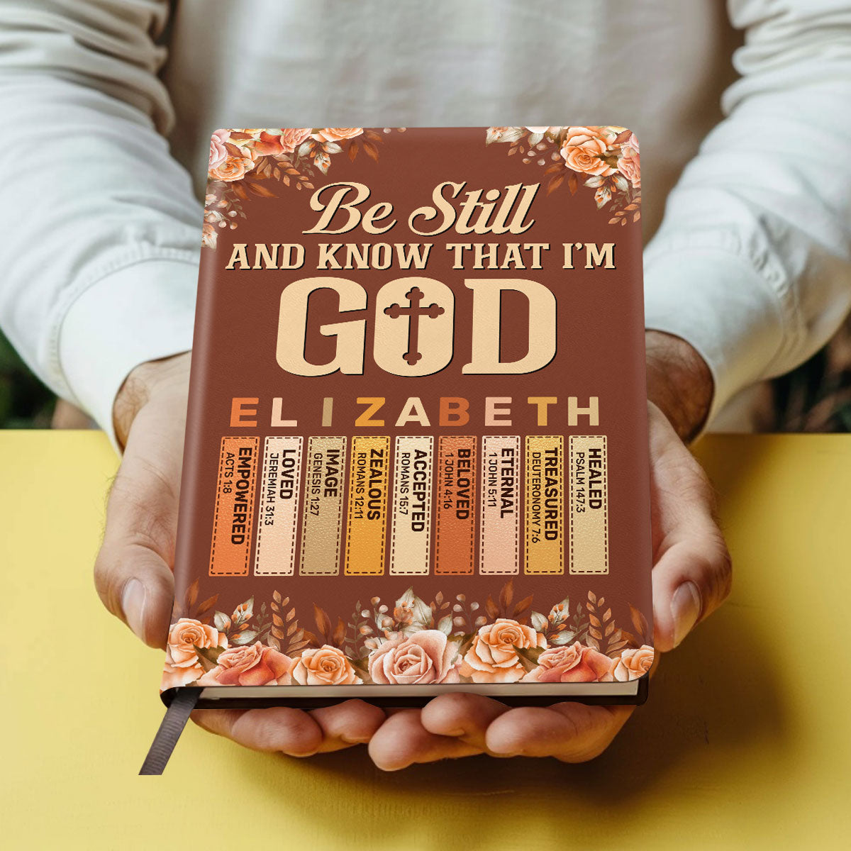 Be Still And Know That I'm God  | Personalized Leather Cover Notebook