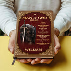 Man Of God Royal | Personalized Leather Cover Notebook