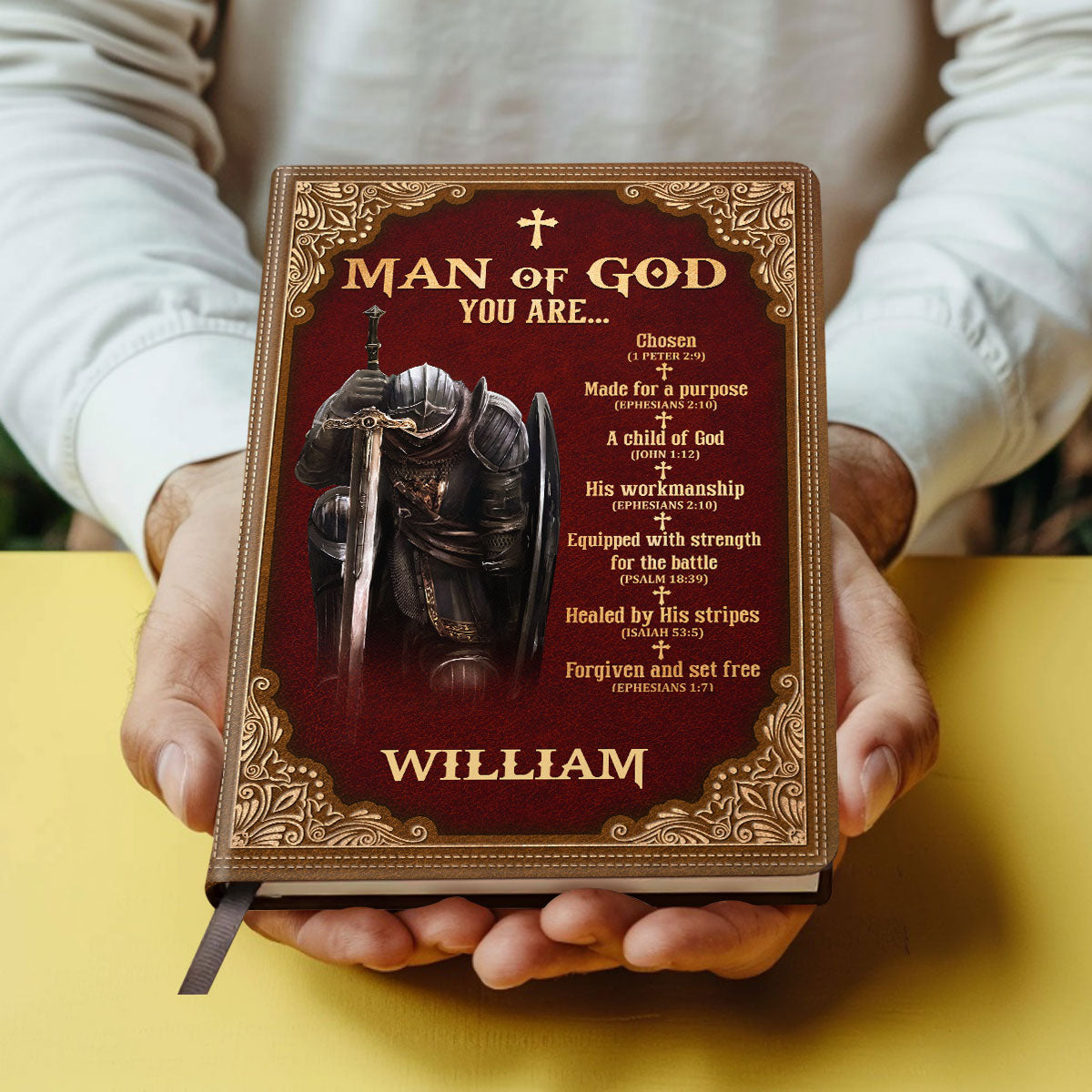 Man Of God Royal | Personalized Leather Cover Notebook