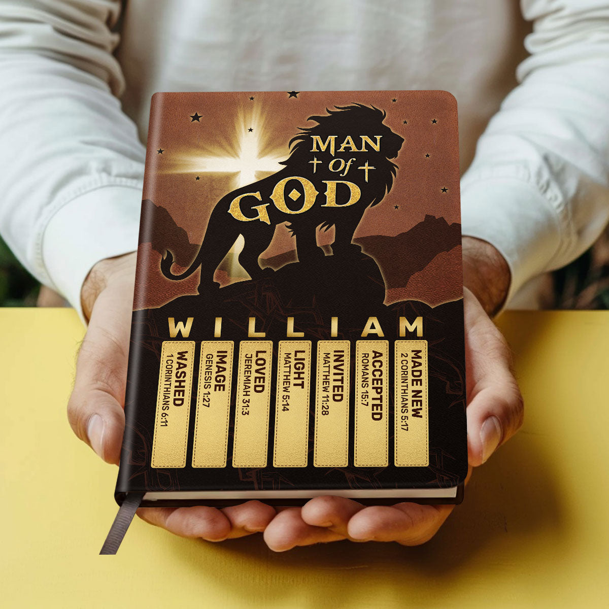 Man Of God | Personalized Leather Cover Notebook