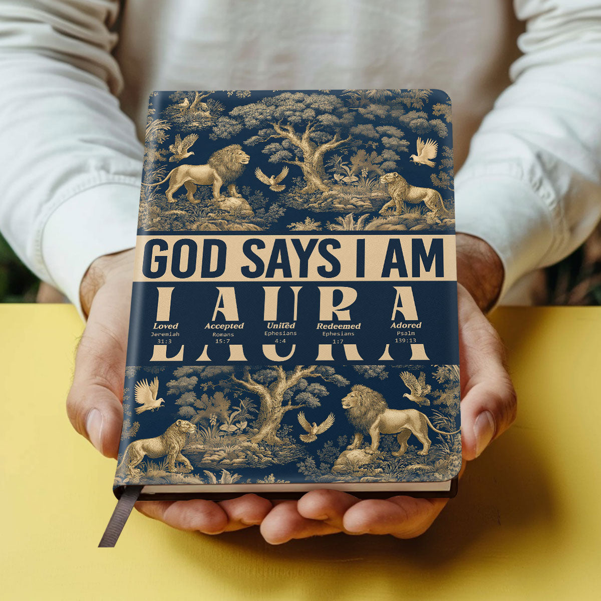 Lion Of Judah Shepherd Of Peace | Personalized Leather Cover Notebook