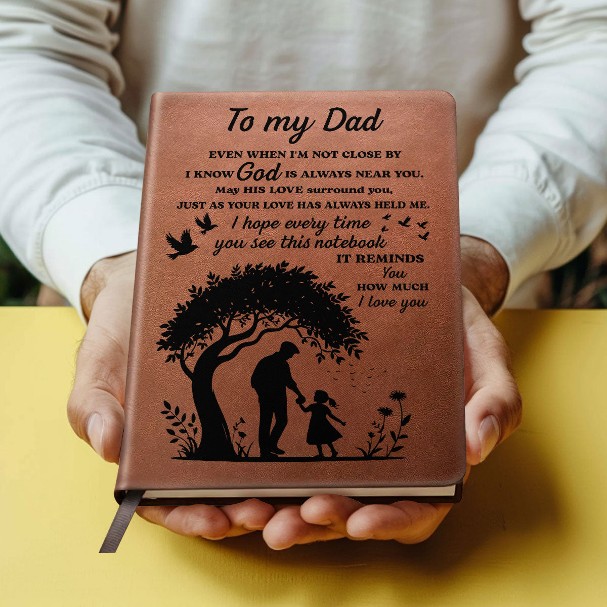 I Know God Is Always Near You | Personalized Leather Cover Notebook