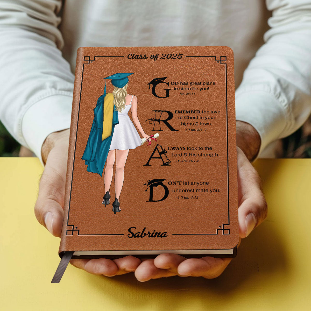 God Has Great Plans For You | Personalized Leather Cover Notebook