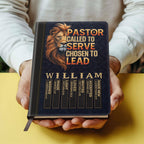 Pastor Called To Serve Chosen To Lead | Personalized Leather Cover Notebook
