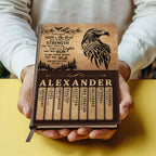 Soar On Wings Like Eagles  | Personalized Leather Cover Notebook