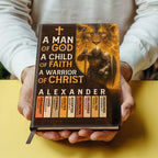 Warrior Of Christ | Personalized Leather Cover Notebook