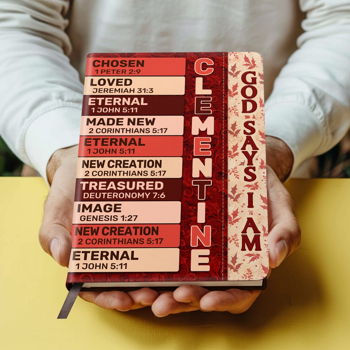 God Says I Am | Personalized Leather Cover Notebook