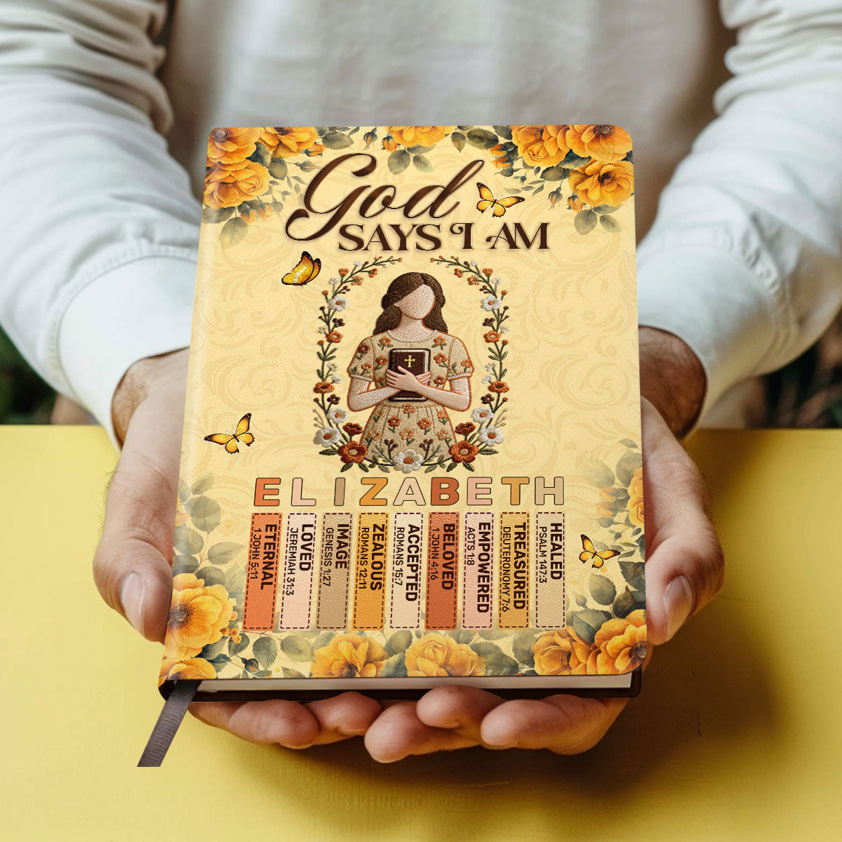 God Says I Am | Personalized Leather Cover Notebook