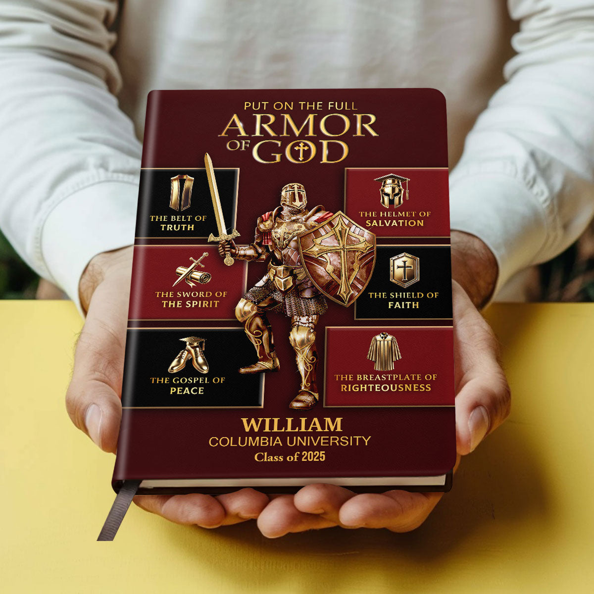 Armor Of God | Personalized Leather Cover Notebook