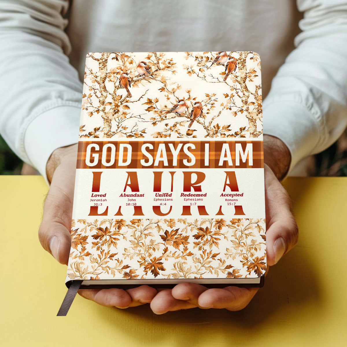 God Says I Am | Personalized Leather Cover Notebook