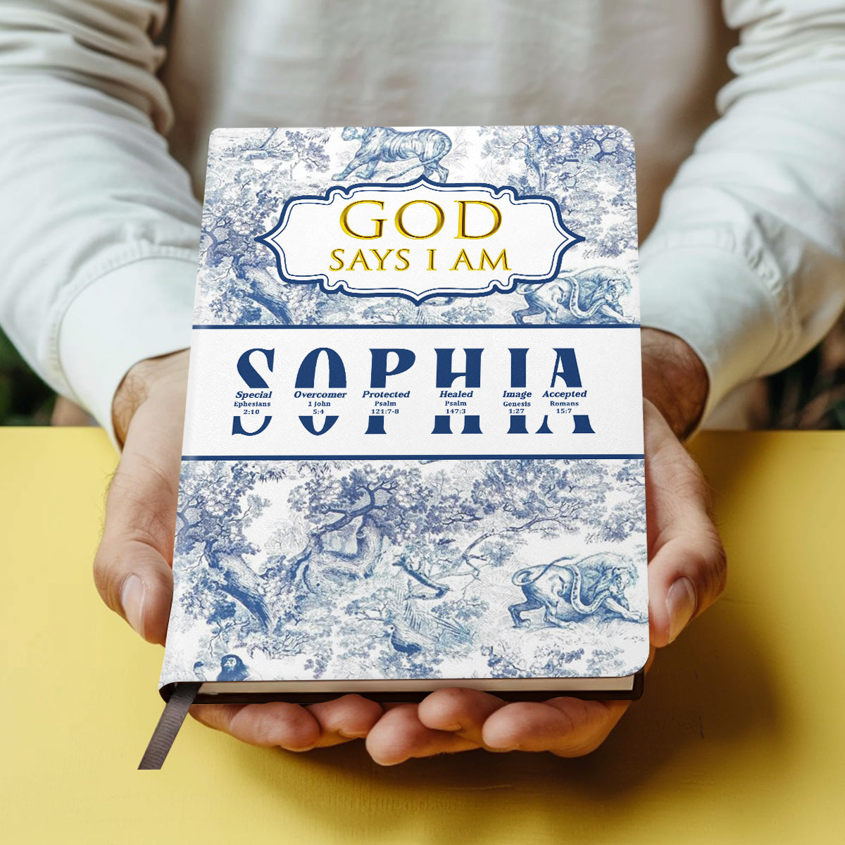 God Says I Am | Personalized Leather Cover Notebook