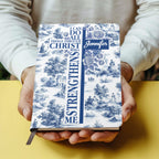 I Can Do All Things Through Christ Who Strengthens Me | Personalized Leather Cover Notebook