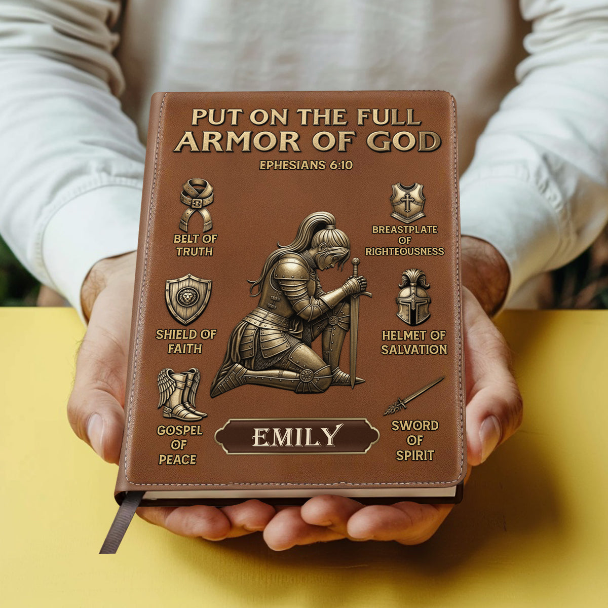 Armor Of God | Personalized Leather Cover Notebook