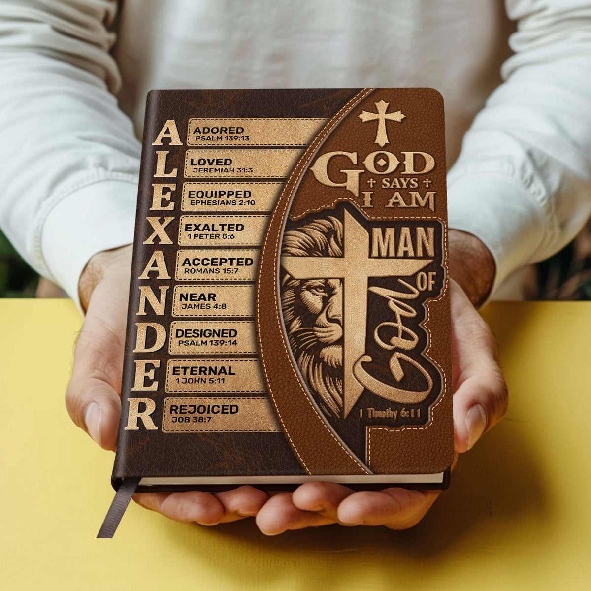 Man Of God | Personalized Leather Cover Notebook