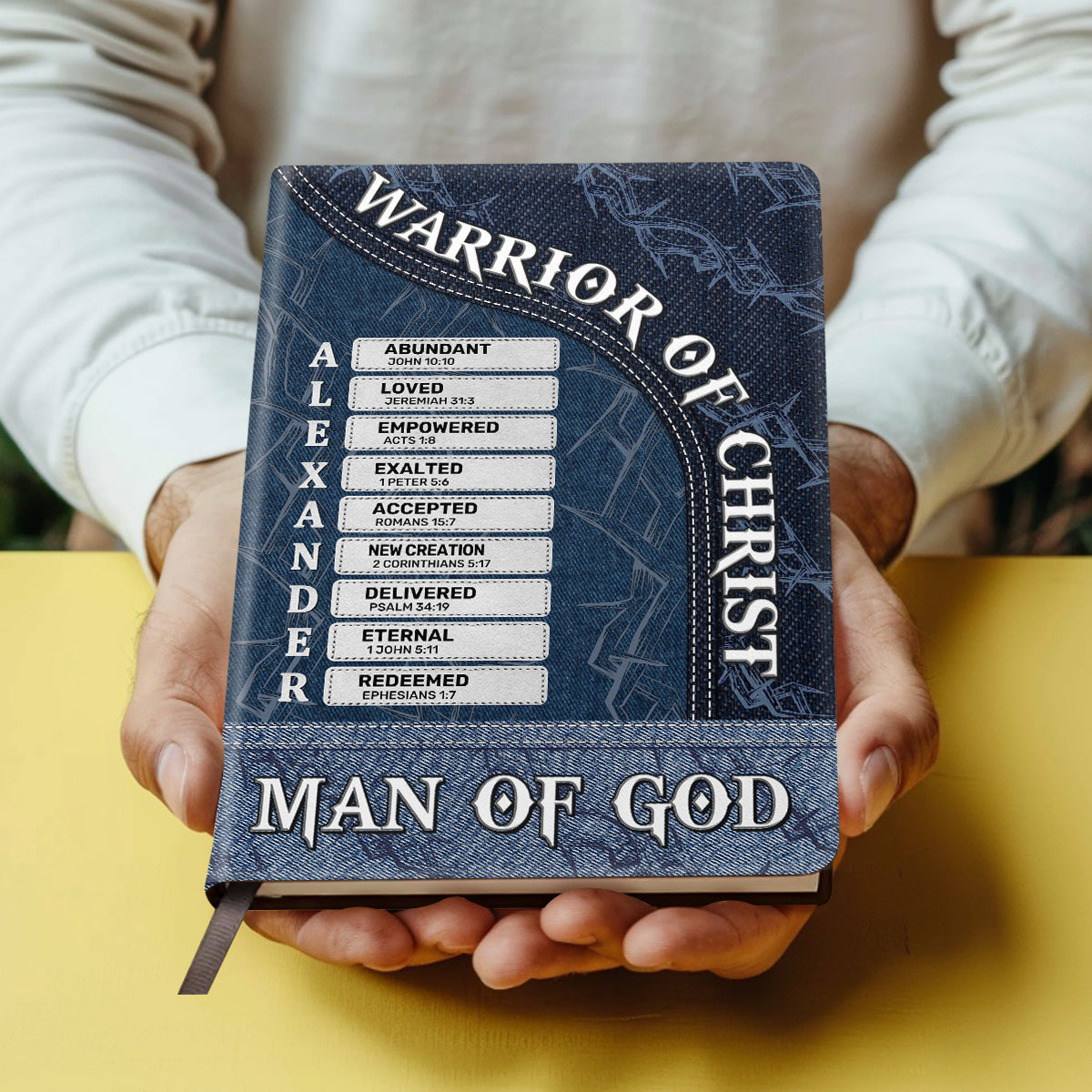 Warrior of Christ | Personalized Leather Cover Notebook