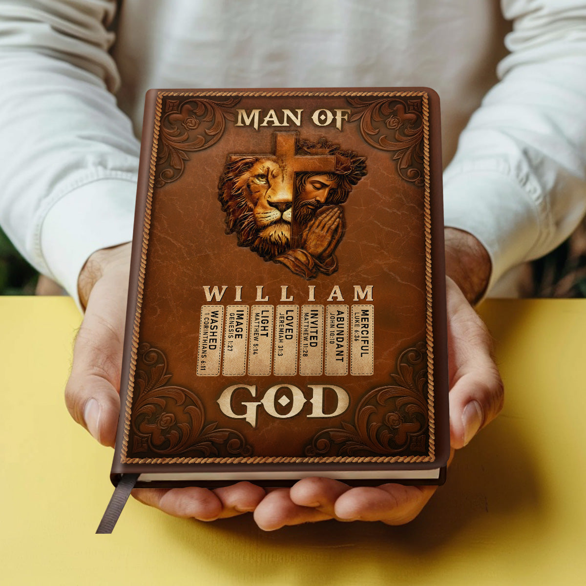 Man Of God  | Personalized Leather Cover Notebook