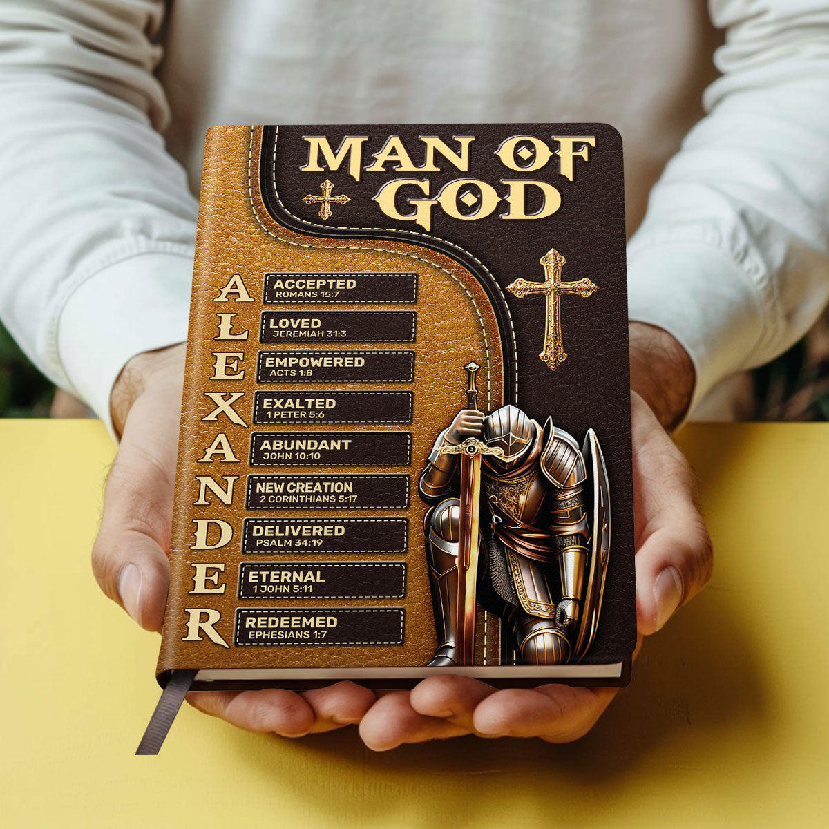Man Of God | Personalized Leather Cover Notebook