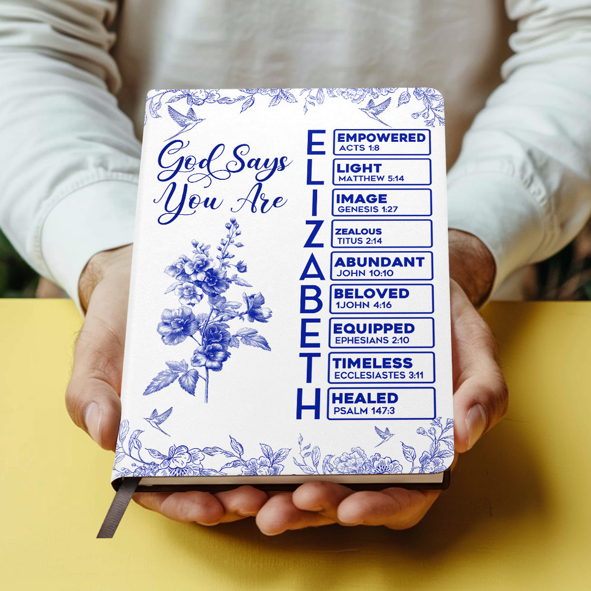 God Says I Am  | Personalized Leather Cover Notebook