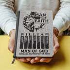 Man Of Faith | Personalized Leather Cover Notebook