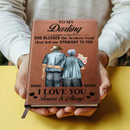 God Blessed The Broken Road | Personalized Leather Cover Notebook
