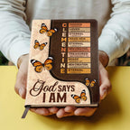 God Says I Am | Personalized Leather Cover Notebook